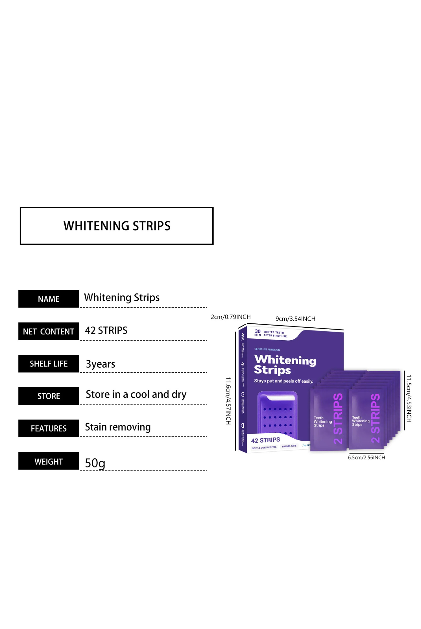 PureWhite™ Purple Teeth Whitening Strips